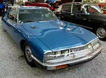 Citroen SM, dieses Coupe entstand in Zusammenarbeit mit dem italienischen Autobauer Maserati, Bauzeit von 1970-75, 6-Zyl.Motor mit 2670ccm und 170PS, Vmax.220Km/h, Automobilmuseum Mlhausen, Nov.2013