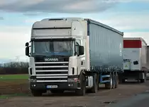 Scania Sattelzug aus Irland im Industriegebiet Silberberg (Euskirchen) - 08.01.2014