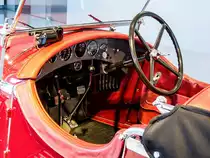 Alfa-Romeo Oldtimer (Interieuraufnahme). Sonderausstellung im Mercedes-Benz Museum Stuttgart, November 2012.