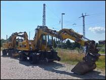 Terex Bagger in Sassnitz am 10.08.2013