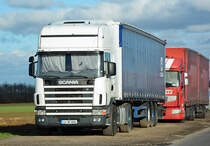 Scania Sattelzug aus Irland im Industriegebiet Eu-Silberberg - 28.01.2014