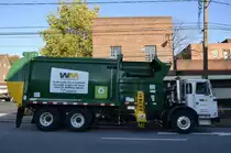Sammelfahrzeug für Altpapier. Aufgenommen am 27.10.2013 in Winston-Salem im US-Bundesstaat North Carolina.