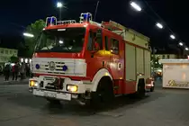 Mercedes-Benz SK 1831 Hilfeleistungslöschfahrzeug (HLF 24) der Berufsfeuerwehr Mannheim, Feuerwache Mitte. Aufgenommen am 16.05.2012.