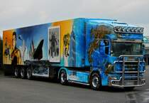 Der Scania TL  JAHRHUNDERTTRUCK  der Spedition Schumacher aus Würselen. (125.03.2014)