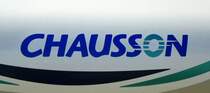 Chausson, Schriftzug des franzsischen Herstellers von Wohnmobilen, Mrz 2014