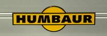 Humbaur, Schriftzug der 1957 in Bayern gegrndeten GmbH, gehrt mit der Produktion von Anhngern und Aufliegern zu den grten Nutzfahrzeugherstellern in Europa, Mrz 2014