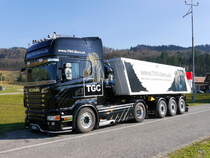 MAN Sattelschlepper abgestellt im Sand ( bei Schönbühl ) am 16.03.2014
