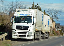 MAN Hängerzug  Gerhardt-Transport  bei Weilerswist - 07.02.2014