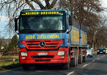 MB Actros Hängerzug bei Weilerswist - 07.02.2014