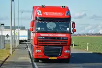 DAF FT XF 105  Ermelo  aus den NL im Industriegebiet Eu-Silberberg - 17.02.2014