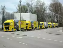 MAN TGX Trainings-Flotte von MAN ProfiDrive im März 2014 in München