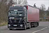 Mercedes Benz Actros abgestellt auf einem Parkplatz am 22.03.2014.