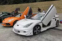 Zwei Toyota Celica mit Flügeltüren bei den Grefrath Tuning Days, 11.8.2013 