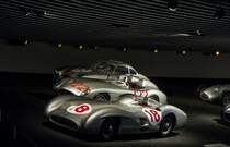 Verschiedene Silberpfeilen im Mercedes-Benz Museum. Foto: 30.11.2012