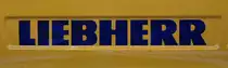 Liebherr, Schriftzug des Baumaschinen-und Fahrzeuherstellers, 1949 in Oberschwaben gegr�ndet, geh�rt heute zu den Weltmarktf�hrern, M�rz 2014