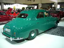 Heckansicht eines Skoda 1200. 1952 - 1956. Techno Classica Essen am 30.03.2014.