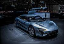 Diesen Nanoflowcell Quant habe ich auf dem Autosalon Genf am 14.03.2014 gesehen.