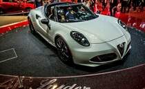 Alfa-Romeo 4C Spider. Foto: Autosalon Genf 2014.