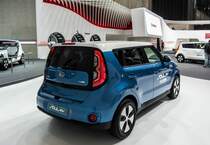 KIA Soul, neues modell, ab 2014, hier die elektronische Variante, aufgenommen auf dem Autosalon Genf, 2014