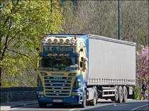 Scania R 500 Sattelzug gesehen am 21.04.2014.