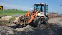 Schaeff Radlader der Firma Bickardt-Bau eingesetzt an einer Baustelle bei Fulda-Bernhards im April 2014