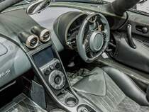 Koenigsegg Agera S (Interieur), fotografiert auf dem Autosalon Genf 2014