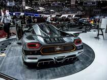 Koenigsegg ONE:1 (1340Kg und 1340 Ps) fotografiert auf dem Autosalon Genf 2014