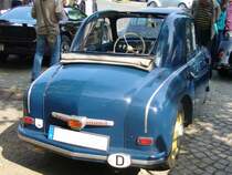 Heckansicht eines Gutbrod Superior. 1950 - 1954. 7. Kettwiger Oldtimerfrühling am 01.05.2014.