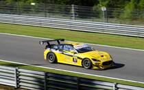 Mitzieher eines Maserati GranTurismo MC, Supportrennen beim FIA WEC am 3.Mai 2014 in Spa Francorchamps.
Nr. 11 Andrea Dromedari / Fabio Mancini