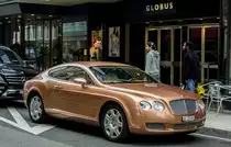 Bentley Continental GT, aufgenommen in Genf am 15.03.2014