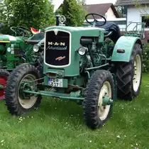 MAN A25A, Bj. 1957, konnte bei der Oldtimeraustellung in Fulda-Edelzell bewundert werden, Mai 2014 