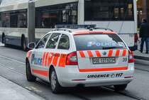 Skoda Octavia Polizei Schweiz. Foto: 15.03.2014.