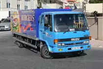 ISUZU FSR mit Kühlkasten Aufbau am 16.5.2014 in Qawra auf Malta.