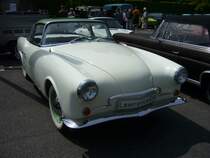 VW Rometsch  Lawrence  Coupe. 1957 - 1961. Bei Rometsch in Berlin-Halensee wurden angeblich 85 solcher Wagen als Coupe oder Cabriolet hergestellt. Der abgelichtete Wagen wurde 1959 produziert und in die Schweiz ausgeliefert. VW-Treffen an der Düsseldorfer Classic Remise am 25.05.2014.