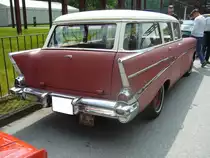 Heckansicht eines 1957´er Chevrolet Series 2100 B Beauville Station Wagon. Oldtimertreffen Kokerei Zollverein am 01.06.2014.