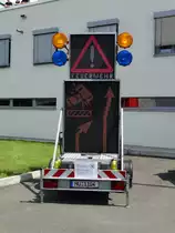 Straßen Sperrtafel VWA am 01.06.14 am Tag der Offenen Tür der Feuerwehr Hanau Mitte