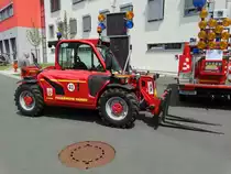 Ein Teleskoplader (Florian Hanau 1-79-2) der mir unbekannt ist am 01.06.14 beim Tag der Offenen Tür der Feuerwehr Hanau Mitte 