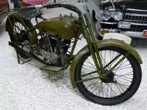 Harley Davidson JD 1000, Baujahr 1929, V2-Zyl.Motor mit 1000ccm und 24PS, wurde in gro�en St�ckzahlen gebaut, Technikmuseum Sinsheim, April 2014
