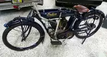 Indian Twin, Baujahr 1912, V2-Zyl.Motor mit 750ccm und 7PS, Technikmuseum Sinsheim, April 2014
