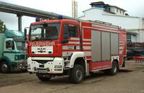 Löschfahrzeug der Feuerwehr Bremen beim Tag der offenen Tür im Ausbesserungswerk Bremen am 14.06.2014.