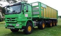 MB Actros 2048 als Silagetransporter des Lohnunternehmens Jehn aus 36100 Petersberg-Böckels, Juni 2014