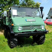 auch Unimog war bei der Oldtimerausstellung in Fulda-Harmerz vertreten, Juni 2014