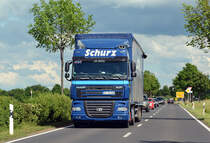DAF XF Sattelzug  Schurz  bei Euskirchen - 23.05.2014