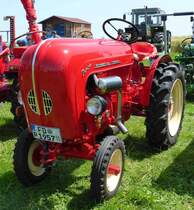 =Porsche Junior, eine Rotnase in Schmalspurausführung steht in Fulda-Harmerz, Juni 2014