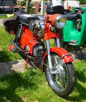 Kreidler Florett steht bei der Oldieausstellung in Fulda-Harmerz, Juni 2014