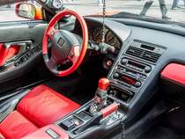 Interieur des Honda NSX. Gesehen im Besucherparkplatz des Auto Motor und Tuning Show, März 2014