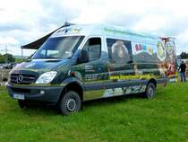 MB Sprinter als Rumpel - das Rhöner Umweltmobil gesehen bei der Kreistierschau des LK Fulda in Petersberg-Melzdorf, Juni 2014