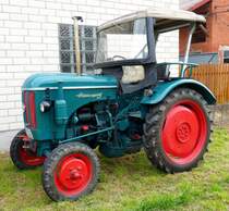 Hanomag 217 ausgestellt beim Ortsjubiläum von Unterweisenborn, Juni 2014