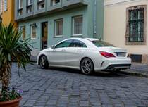 Rückansicht eines Mercedes-Benz CLA. Foto: 04.05.2014.