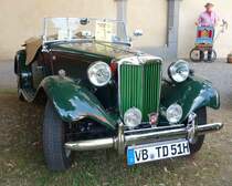 MG TD, Bj. 1953, steht bei den Fladungen Classics, Juli 2014